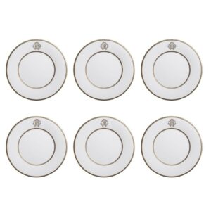 Набір із 6 Обідніх тарілок / Silk Gold / Roberto Cavalli