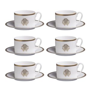 Набір із 6 Чайних чашок / Silk Gold / Roberto Cavalli